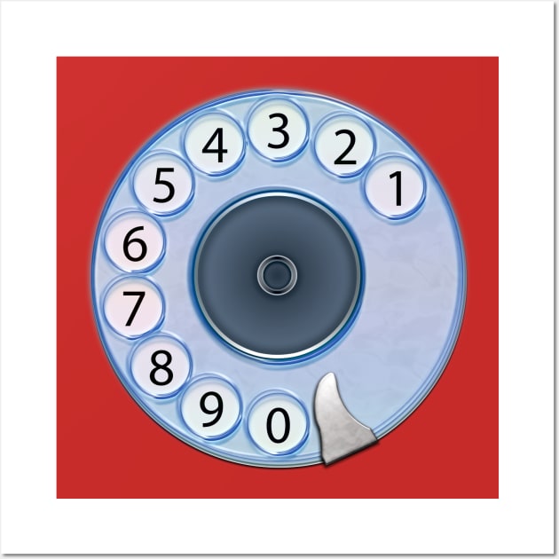 Rotary Telephone Dial Wall Art by Tapan